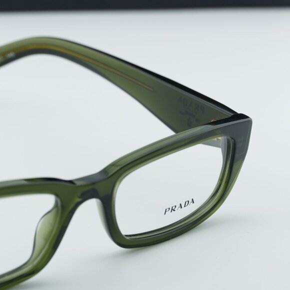 Prada PRB05V 19Z1O1 Rectangle Eyeglasses 54mm - Transparent Bottle - Picture 2 of 10